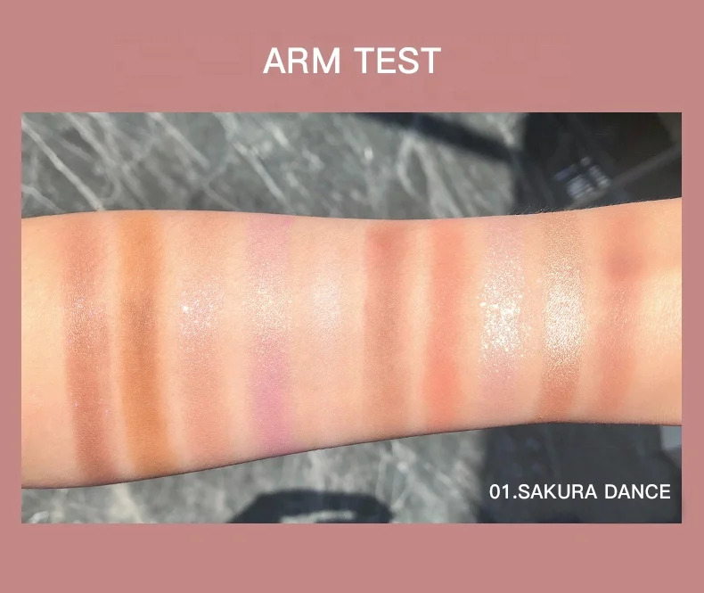 10 Color Heart Shape Eye Shadow Glitter Pearl Waterproof Cheap Set makeup eyeshadow palette