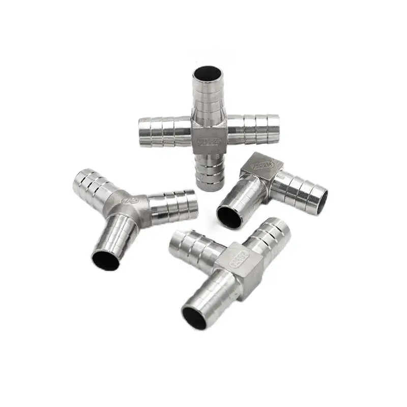 Type 304 stainless steel pagoda tee T trigeminal green pagoda hose tube hose connector