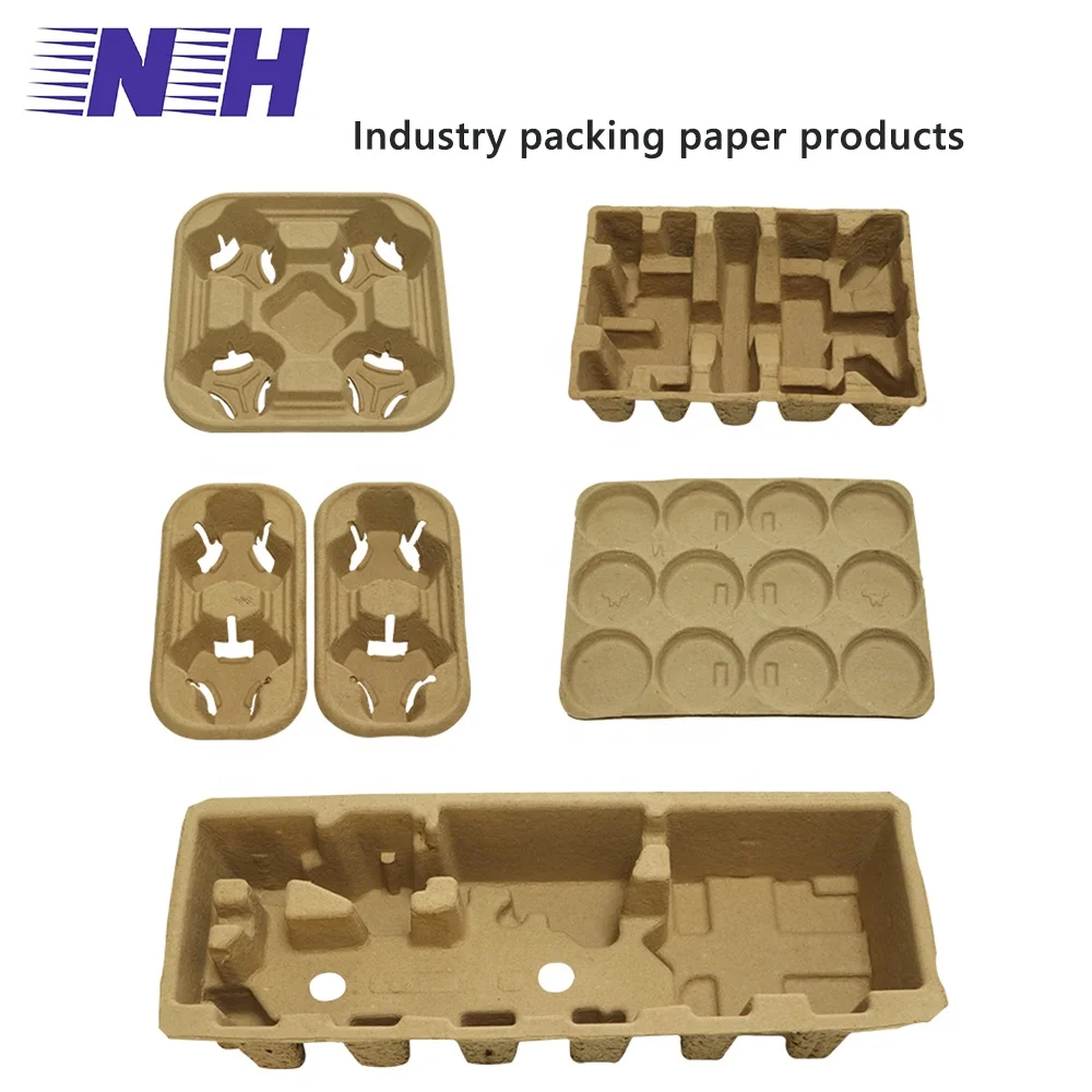 Environmental friendly paper pulp molded wine glass tray production equipment paper electronic product packaging molding machine