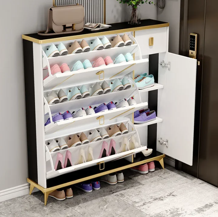 Shoe cabinet home entrance door outside porch cabinet large capacity storage simple modern wall shoe rack