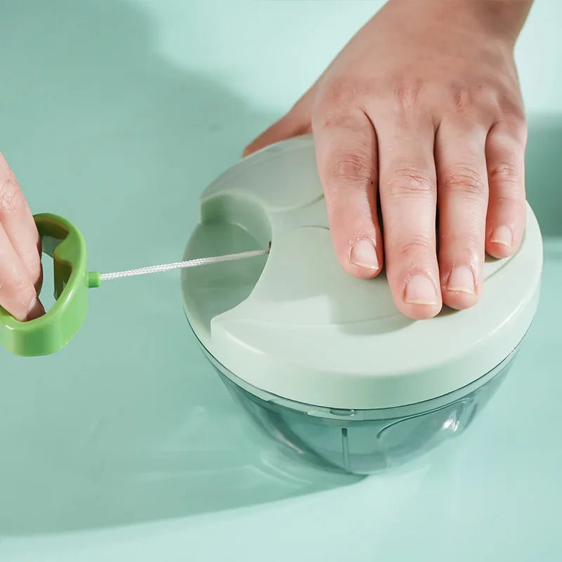 TS 400Ml/900Ml Portable Hand Pull String Ginger Garlic Mincer Onion Manual Hand Pull Cutter Food Vegetable Chopper