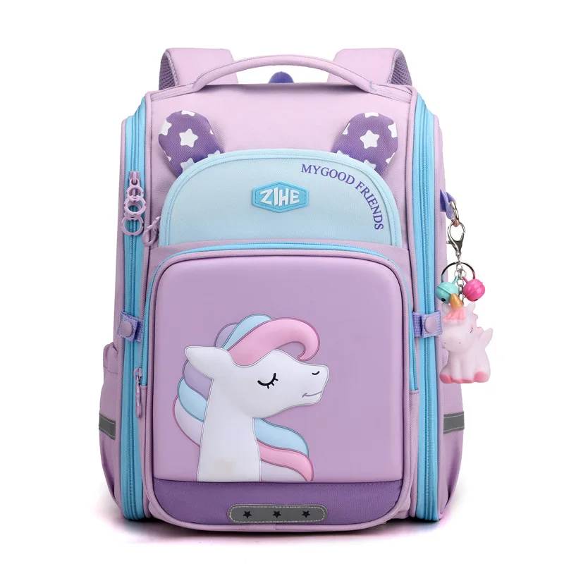 Wholesale Personalized Custom Waterproof 3D Cute Cartoon Unicorn Children Kids Boys Girls Backpack School Bags