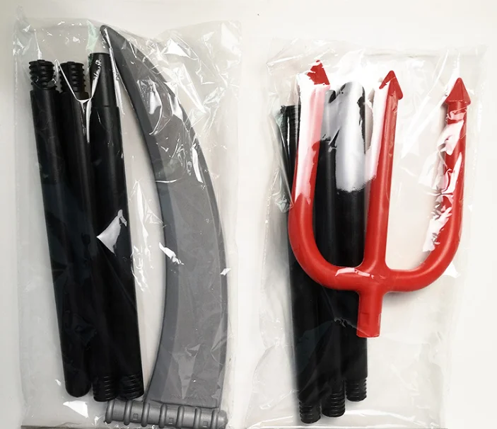 halloween party performances dress up accessory prop fake sickle devil trident kids tricky toys halloween plastic weapon