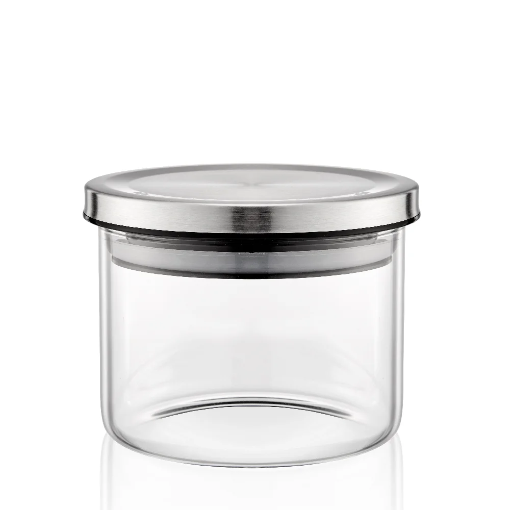 LINUO BPA FREE SQUARE Glass Food Storage Jar glass container food Glass Jar With Lid For Food