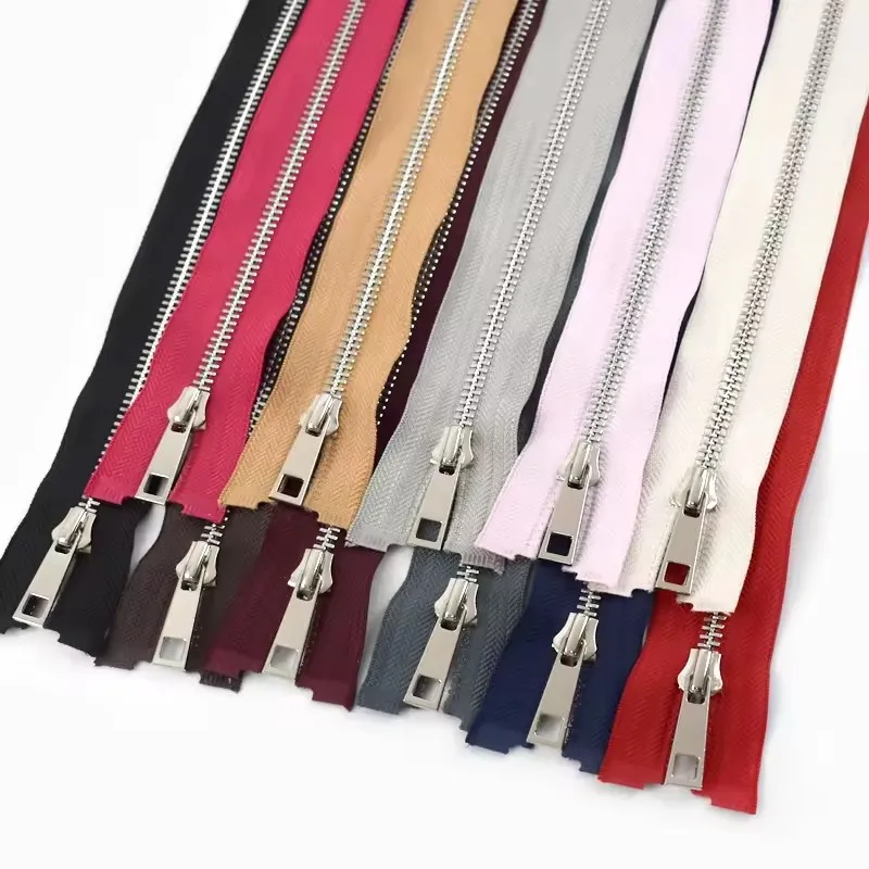 5# DIY Garment Sewing Metal Zipper Accessories Bag Clothes Jacket Alloy Zip Puller Open End Alloy Zippers