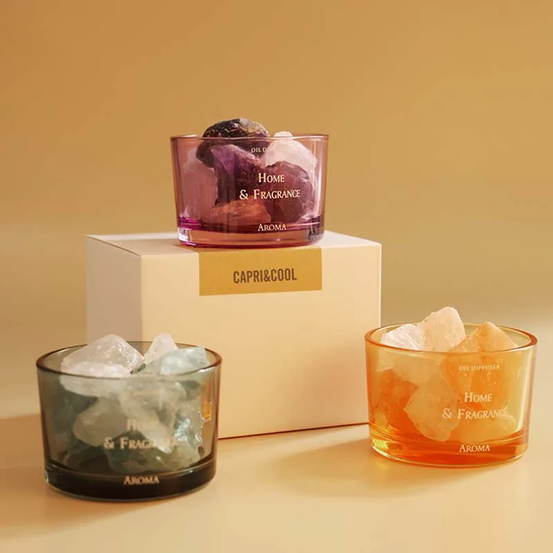 Colorful Glass Fragrance Stone Set Home Fragrance Diffuser Decorative Fragrance Stone