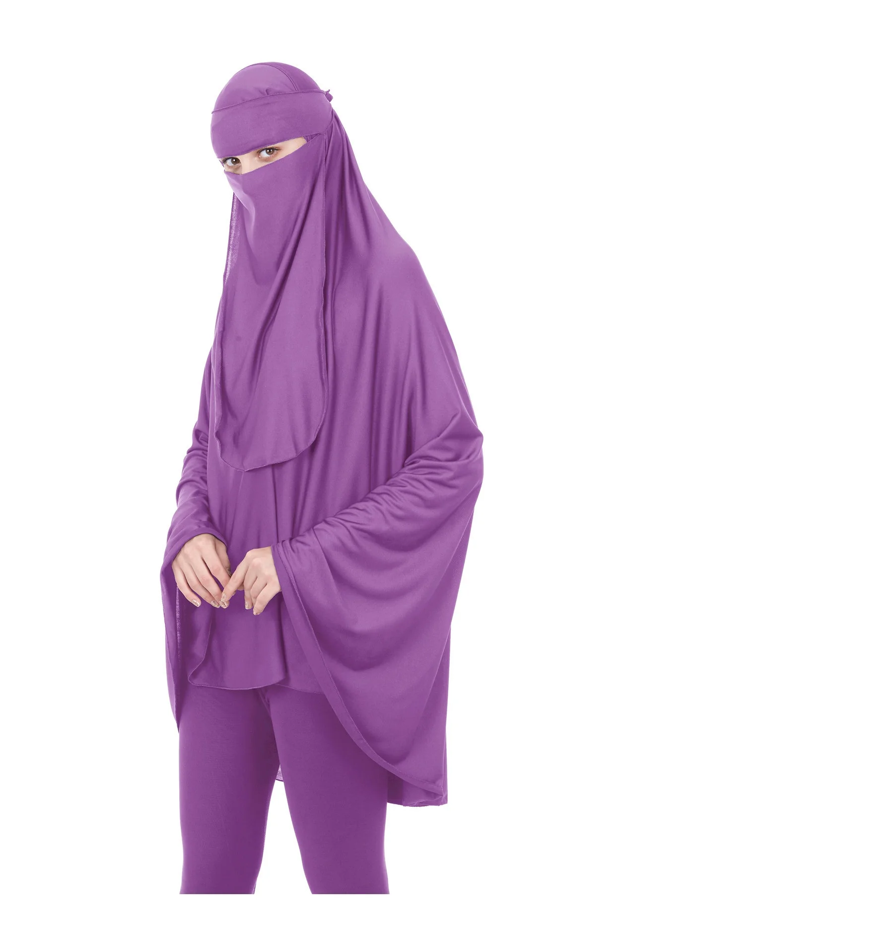 two-piece set veil niqab hijab burqa Ialmic clothing abaya khimar prayer dress jilbab