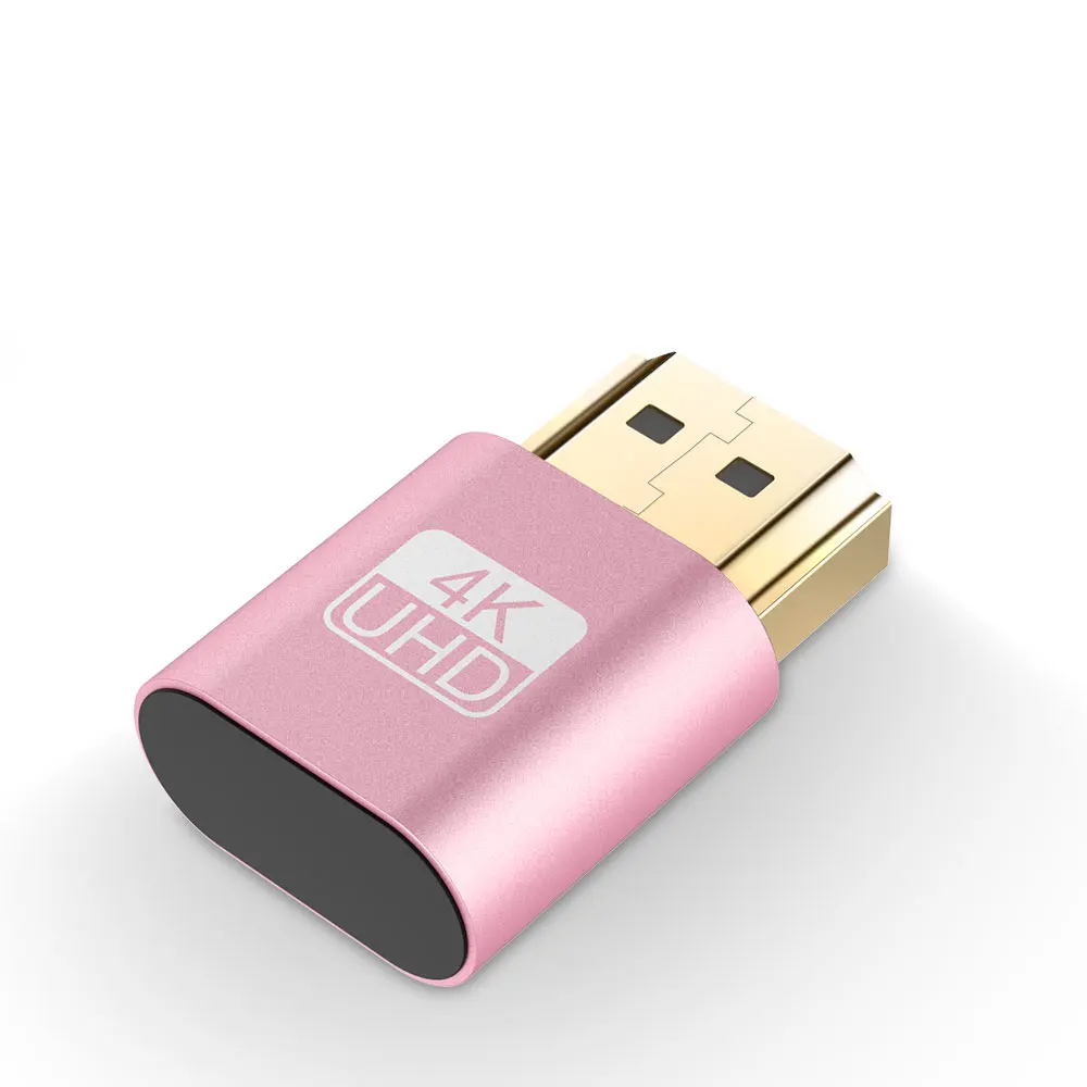 Адаптер Виртуального дисплея 4K VGA HDMI DDC EDID Подключаемая штепсельная вилка без головы эмулятор с призраком блокировочная пластина для ПК и
