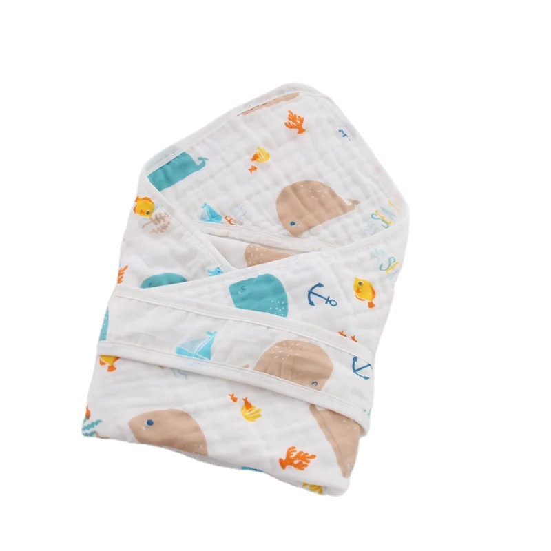 Мультяшное детское банное полотенце с капюшоном, Марлевое банное полотенце, детское банное полотенце с дельфином, доступны для оптовой продажи