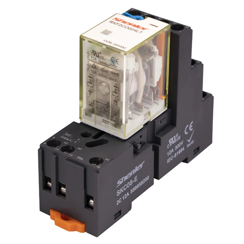Shenler RKF2CO024LT+SKC08-E voltage relay protection miniature general relay auto socket taton module slim relay 6 pin lighting