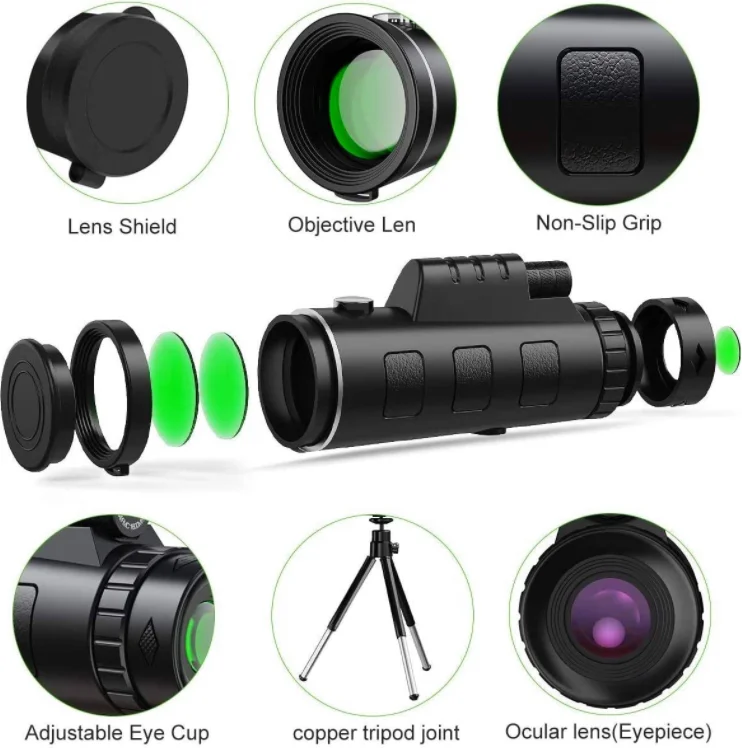 New Telescope 12X50 single tube high magnification high-definition glasses Monocular Telescope