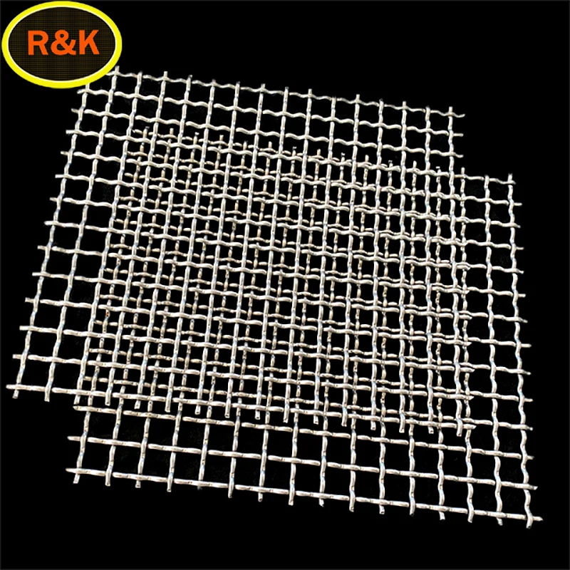 1 2 3 4 5 6 7 8 10 Mesh Heavy Duty Plain Weave Crimped Filter Square Hole Stainless Steel Wire Mesh