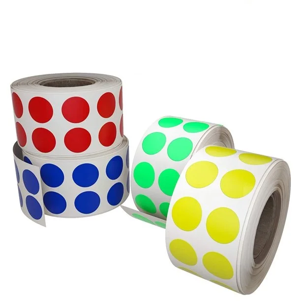 Daily Planner Scrap booking Photo DIY Decorative Colorful Coding Red Blue Round Labels Rolls