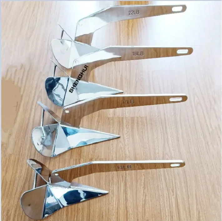 Sailboat Delta anchors for marine grade yacht Delta anchor stainless steel plough anchor mirror polished for U.S.A