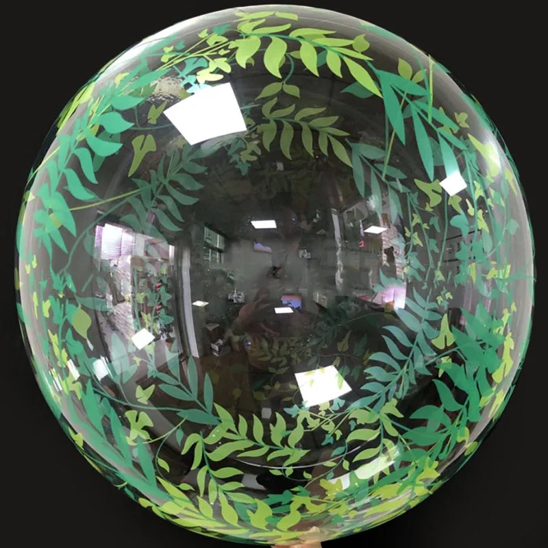 20inch Printed BoBo Balloons Transparent Bubble Light Up Led Balloons Birthday Balloons Party Wedding Decorations