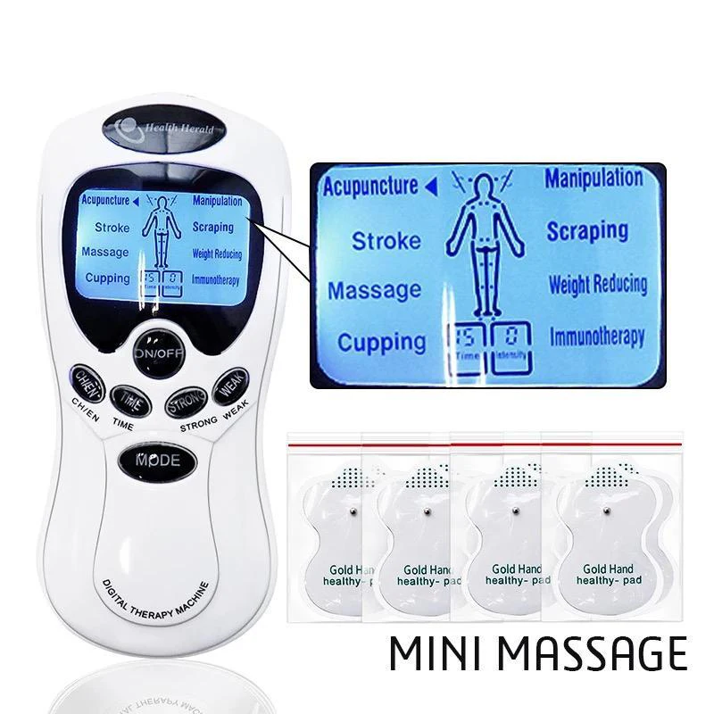 8 Modes Massage EMS Electric TENS Machine Acupuncture Body Massage Digital Therapy Massager Muscle Stimulator
