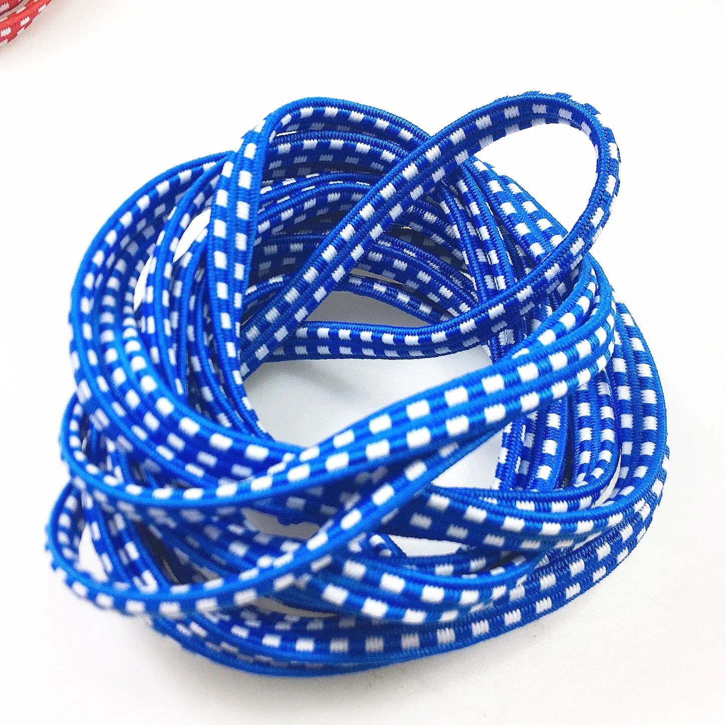 Hongyu Factory wholesale 7mm flat bungee strap elastic skipping rope jump for kids 8 year