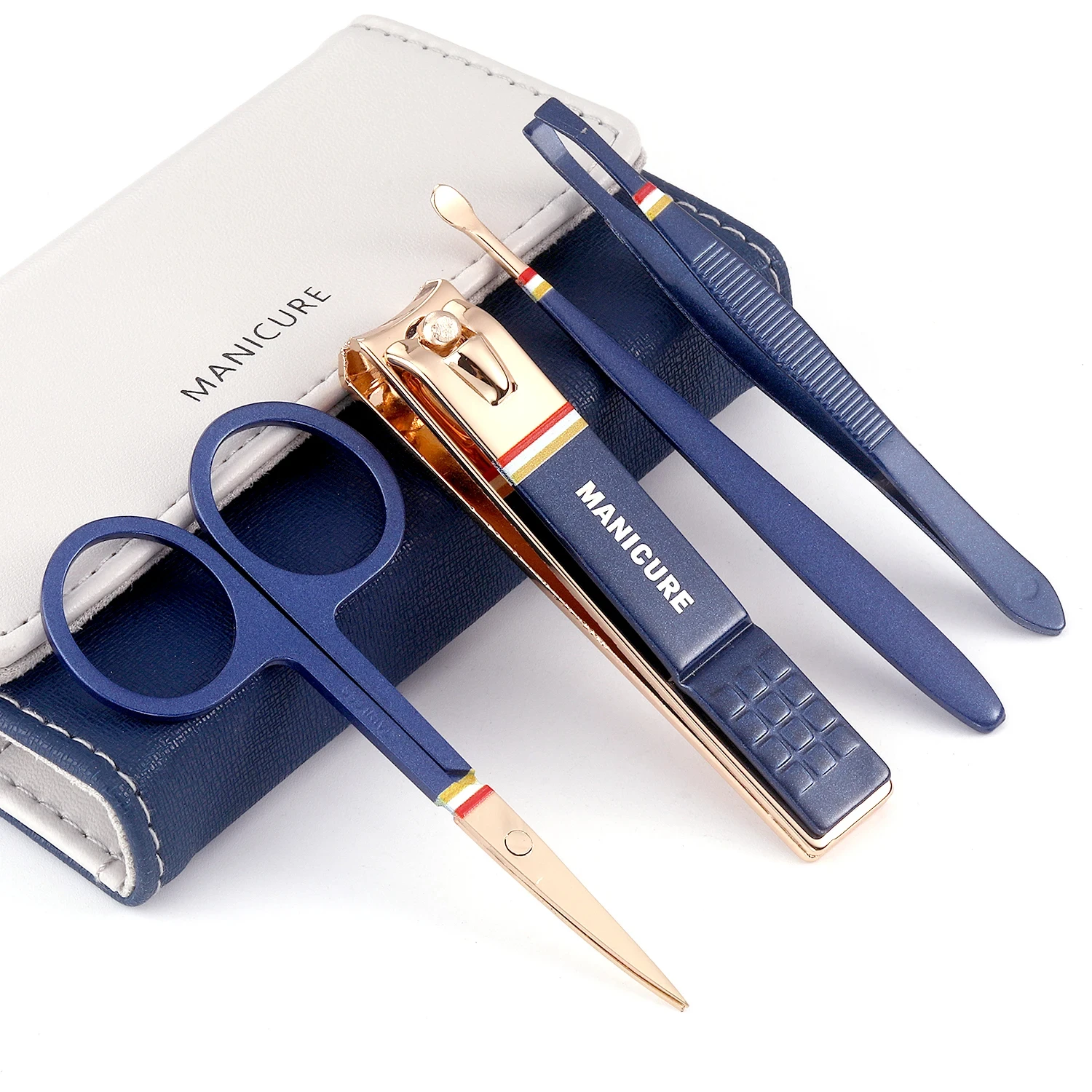 4 pcs Nail Clippers with Sharp Edge Cutter Nail File Ear Spoon Manicure and Pedicure Tool for Fingernails and Toenails Trimming