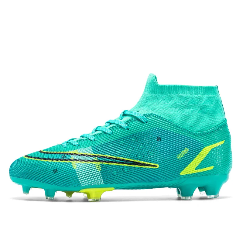Made in China good quality football boots boys safe soccer shoes stadium combat non-slip boots men and women special sport