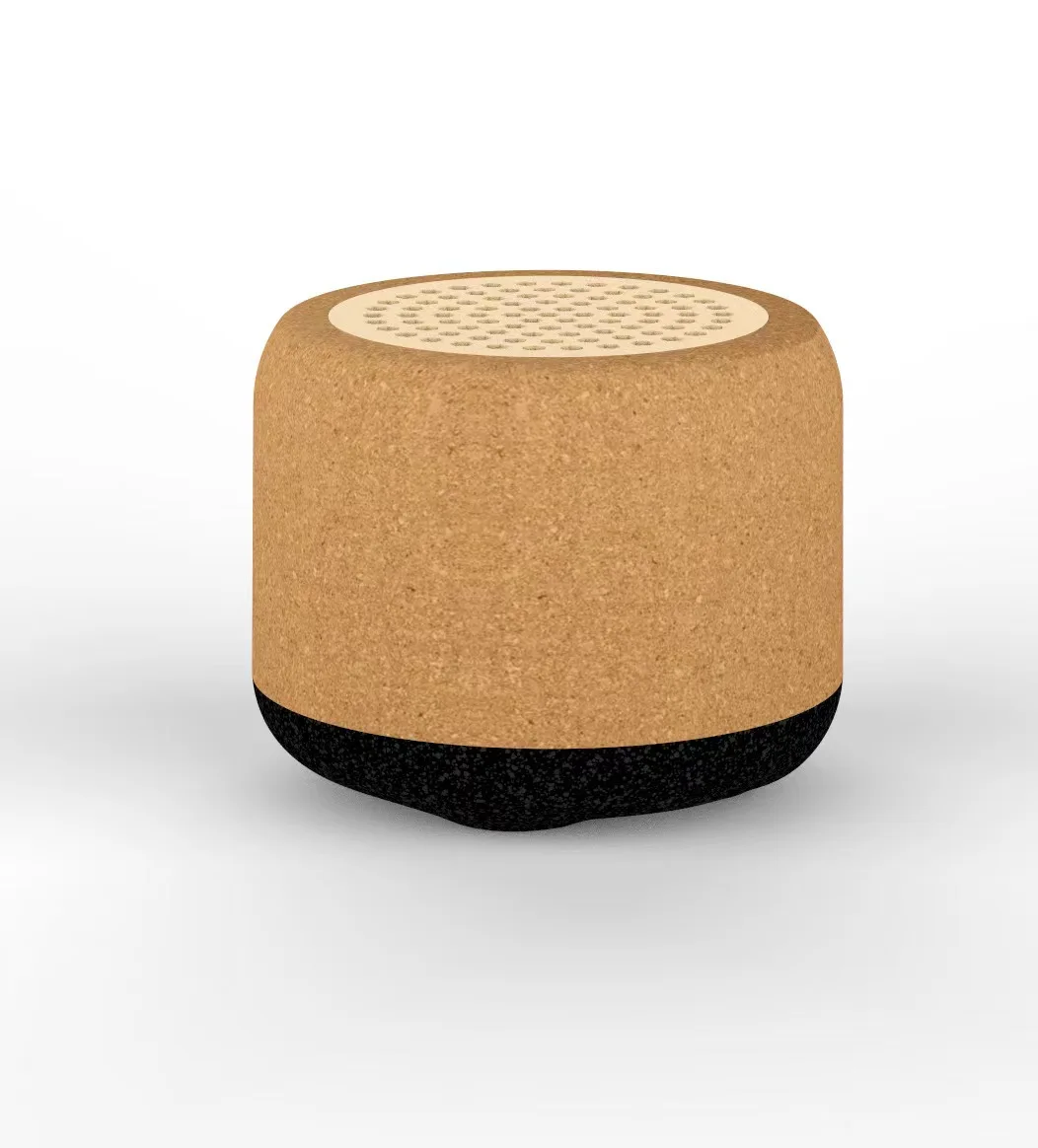 Wholesale Portable Mini Eco-Friendly Cork Bluetooth Speaker Custom Logo Accepted Home Office Entertainment Plug-in Bluetooth