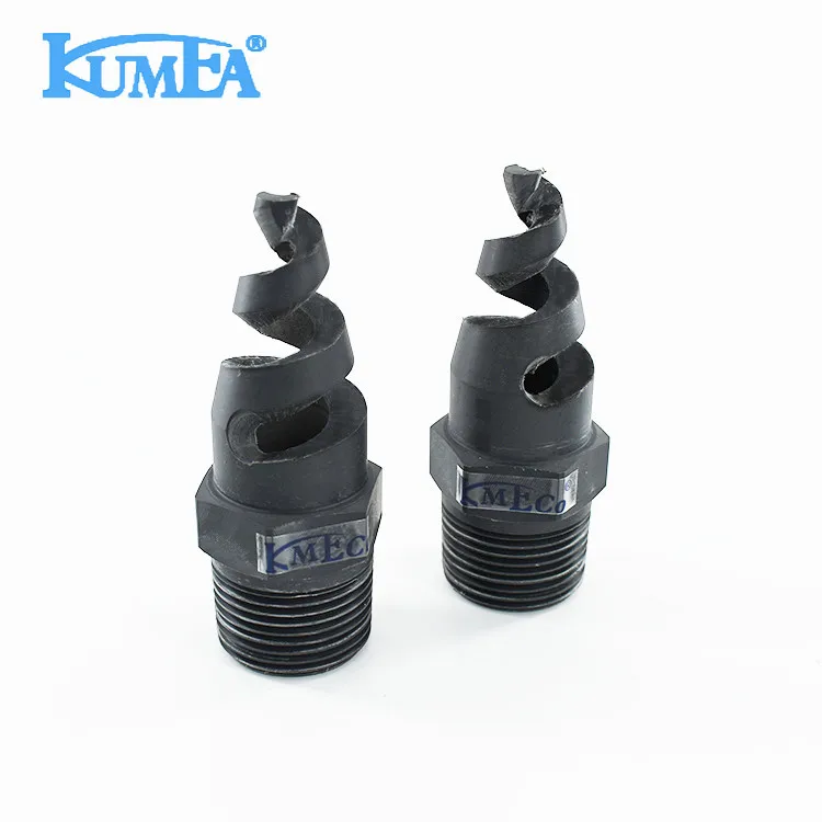 KUMEA For USA brand PP spiral nozzle Industrial spray head waste gas scrubber plastic nozzle