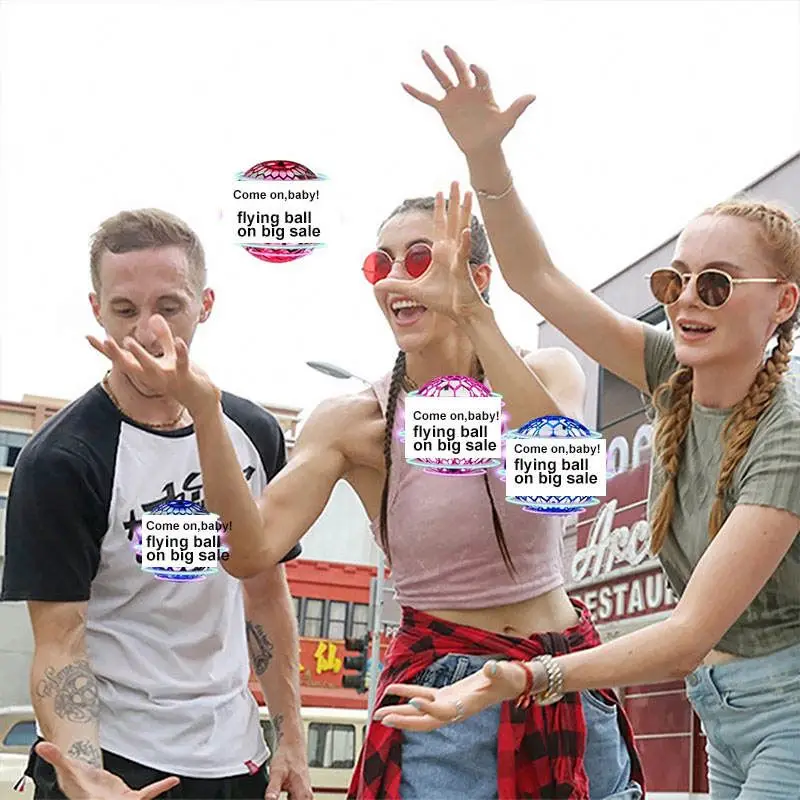 SS 7-9 min Fly Nova Pro Magic 360 Rotating Hover Mini Drone Led Flying Orb Ball Toy Flying Spinner Boomerang Ball