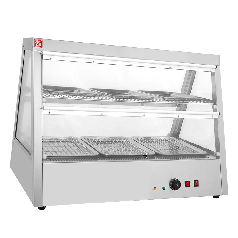 Fuqi Stainless Steel Electric Display Showcase Food Display Warmer DH-2x3 Warming Display Showcase
