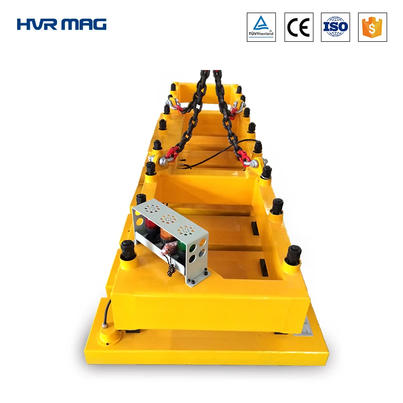Efficient loading and unloading permanent electromagnet lifting crane for cutting system