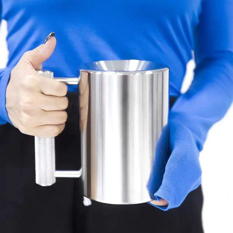 Fashionable New Products 8kg Heavy Mug 304 Stainless Steel Dumbbell 10kg Dumbbell Cup Fitness Strength Training