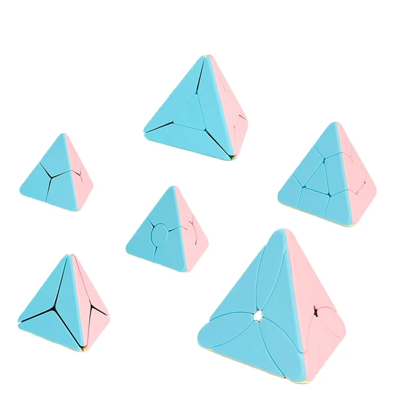 Новое поступление Moyu Macaron Pyramid Magic Cube Специальный треугольный Детский развивающий 3D коробка упаковка 2x2x2