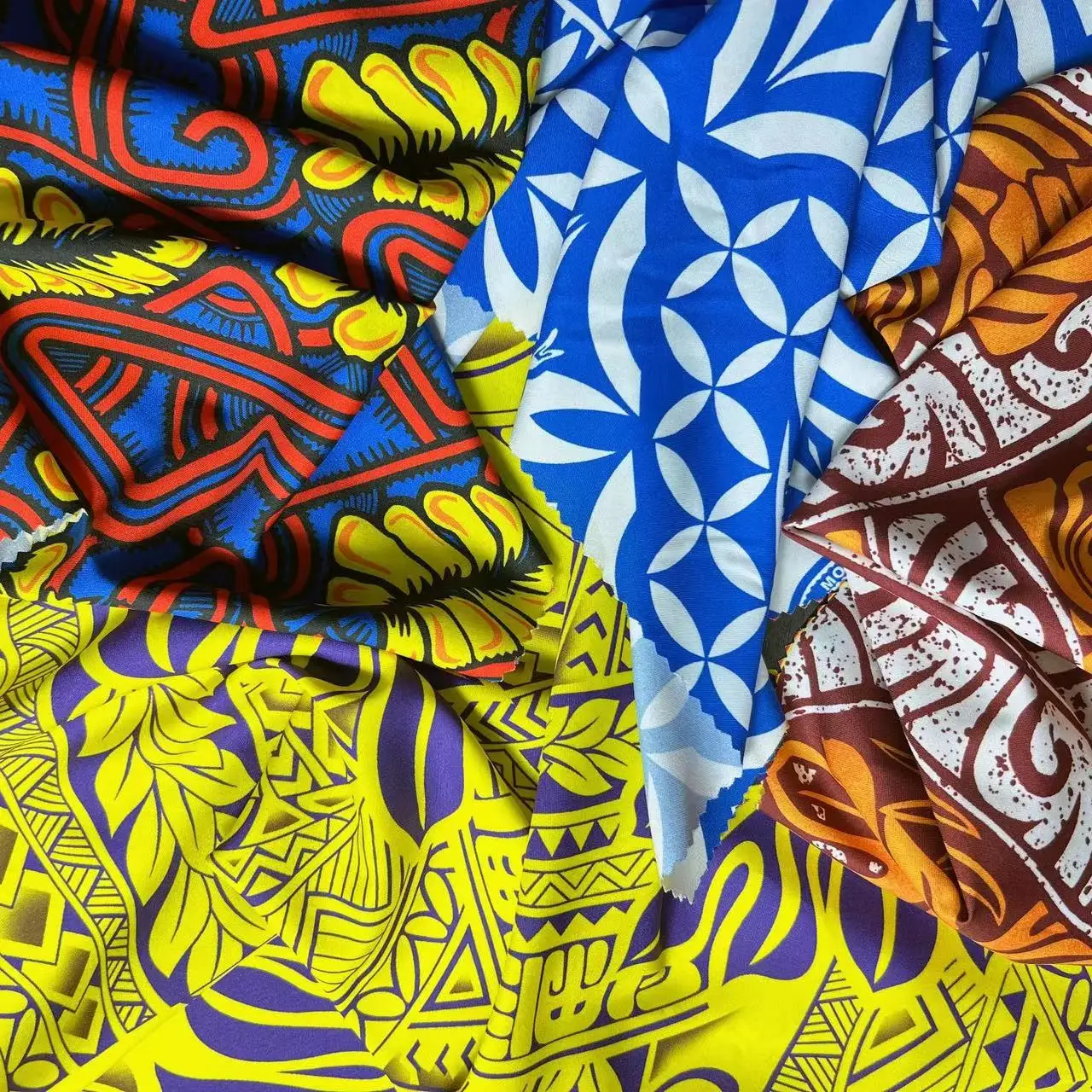 Hawaii Vintage Polynesian Tribal Fabrics Fashion Design Samoan Printed Fabric Prints for Garment Making