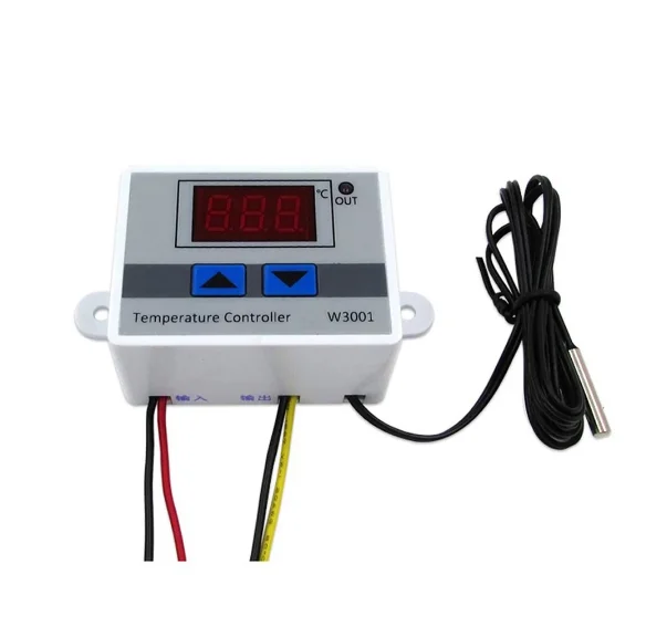 12V/ 24V/ 110V-220V W3001 Digital LED Temperature Controller 10A Thermostat Control Switch Probe XH-W3001 NTC Sensor