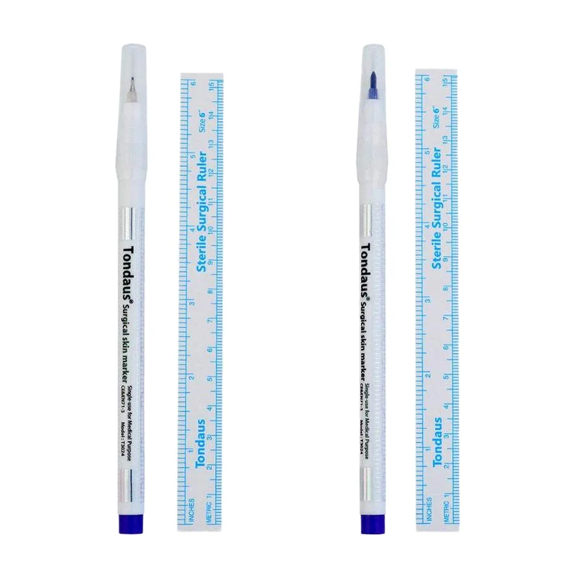 Skin Marker Pen Colored Permanent Ink 6mm Writing Width Medical Dry Marker for Paper and Skin