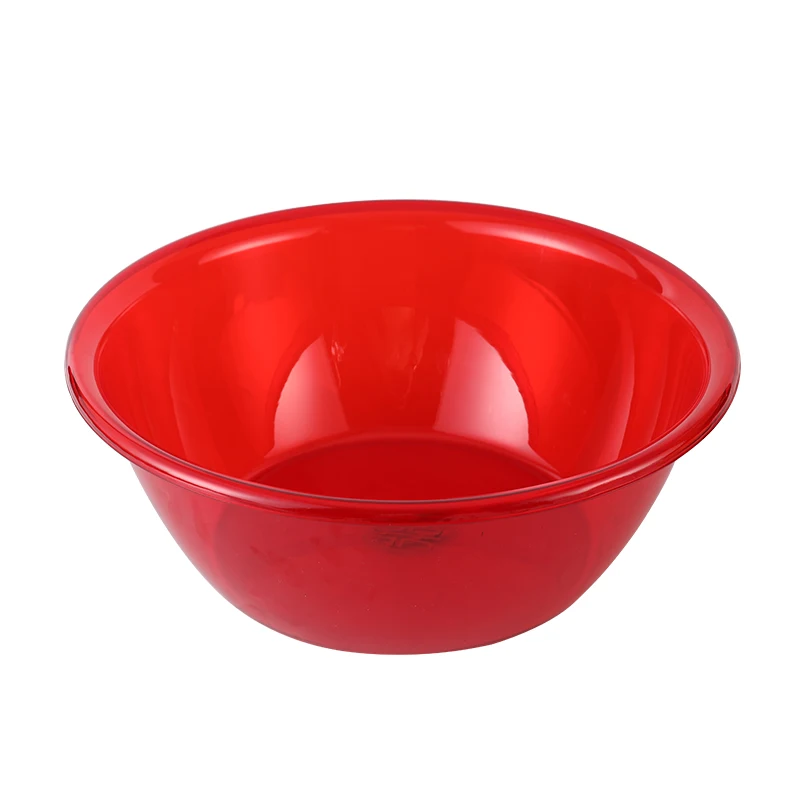 Round red transparent basin wedding supplies durable plastic washbasin deep soaking feet laundry basin
