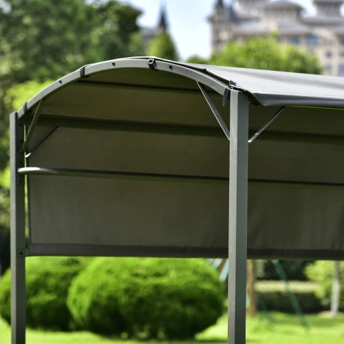 BBQ Grill Gazebo Barbecue Shelter Round Roof
