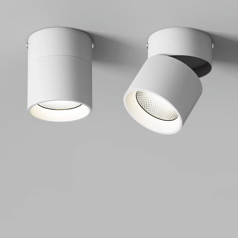 Adjustable angle LED downlight spotlights surface mounted living room background wall ceiling lights