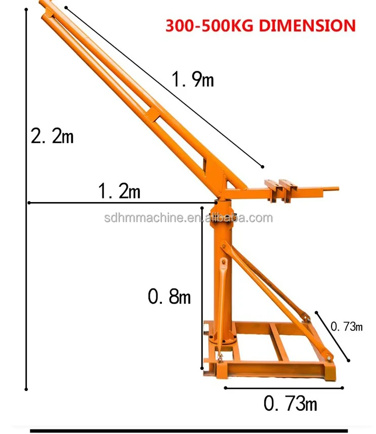 300kg mini crane degree Rotation Mobile telescopic crane mini crane