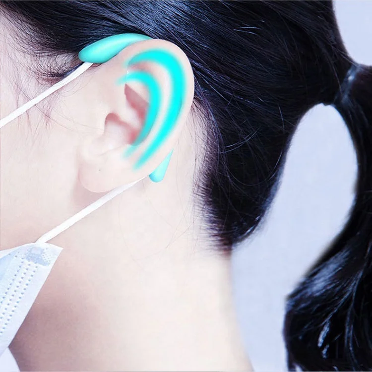 EN-71ROHS silicon adjustable protector adjuster silicone rope ear grip ear saver extender strap buckle face hook ear loop saver