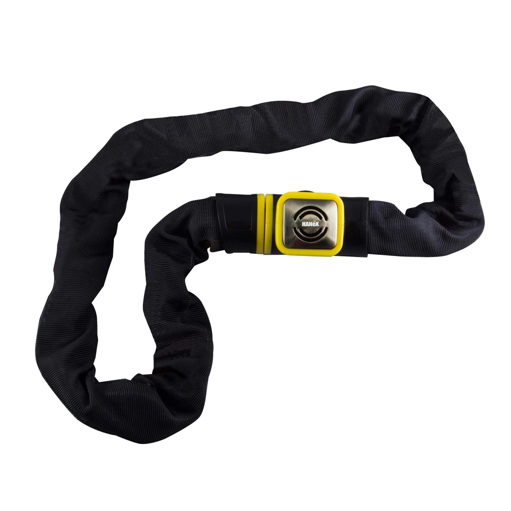 
120dB Alarm Motorcycle Bike Scooter 10mm Chain Lock Anti-Theft Alarm Chain Lock 