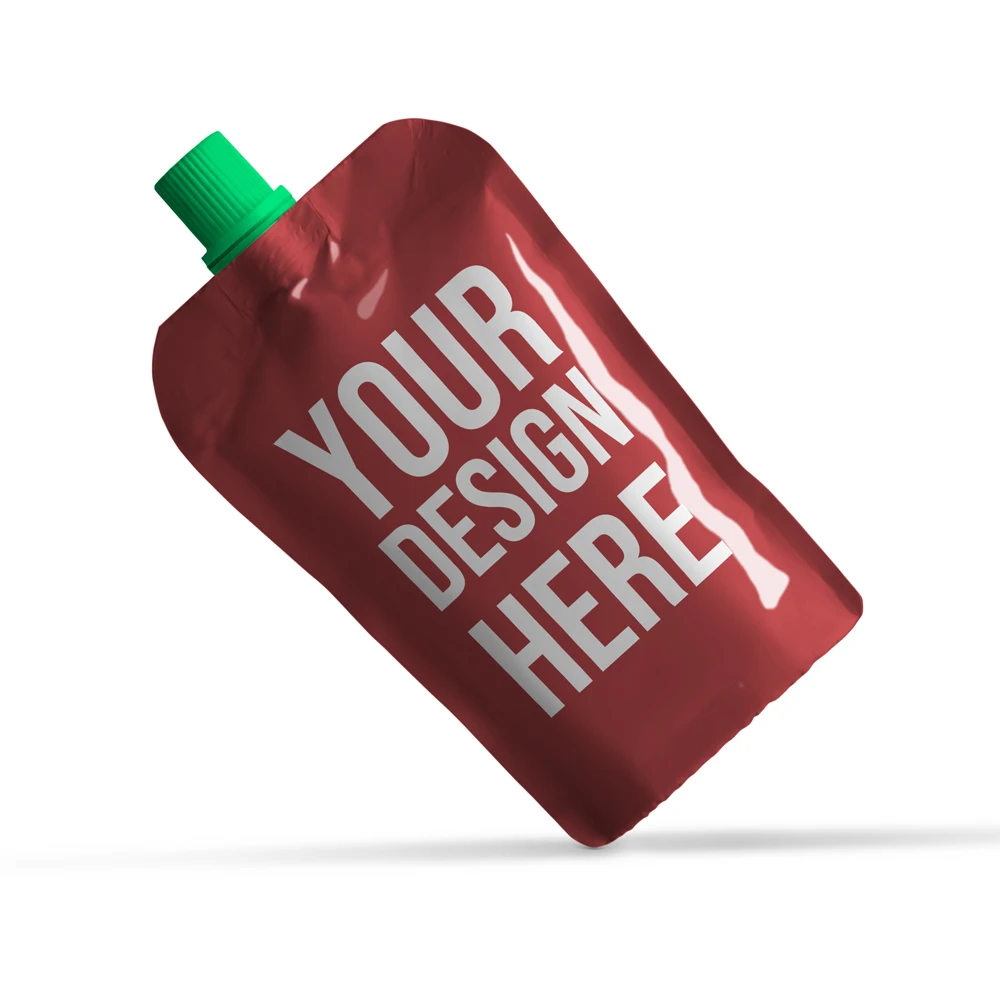 Custom Logo Sample 250ml Eco Friendly Spout Pouch Liquid Drink Beverage Packaging Pouches Reusable Liquid Juice Bag