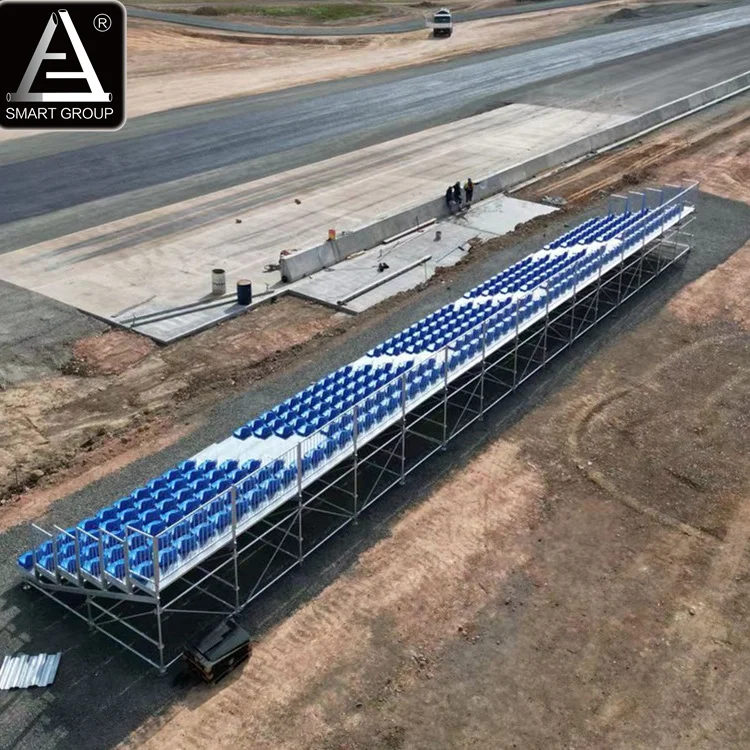 6 rows outdoor metal grandstand sport bleachers tribune chair for football