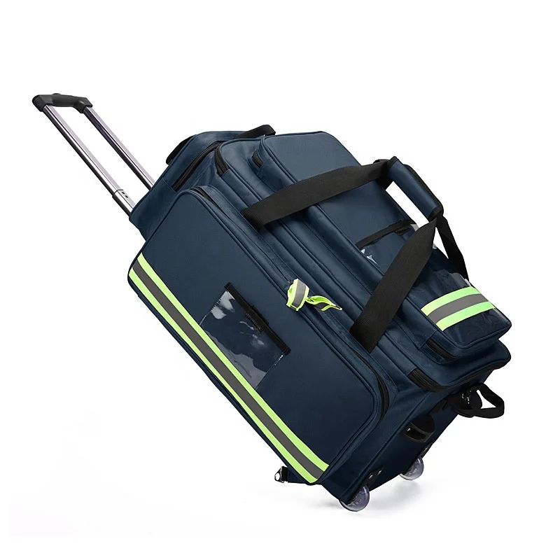 Large Empty Sac A Dos Trauma Bag Medical Assistance First Aid Kit Trolley Bag For Nurse Ambulance Community Emergency Rescue