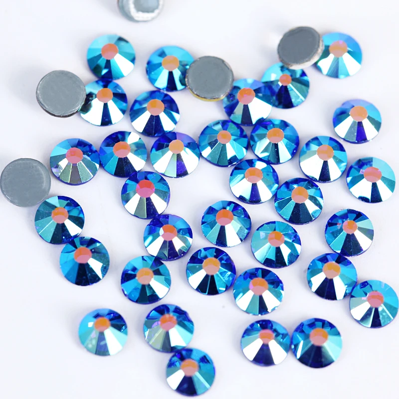 Wholesale 1440pcs/ Bag Rhinestone in Bulk AB Colors Hotfix Flat Back Glass Rhinestones For Clothes Dec