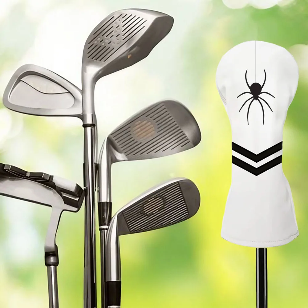 Most Popular Spider Golf Driver Hybrid Head Cover OEM Golf Club Cover Set Fairway Wood Premium PU Leather Malbon Golf Head Cover