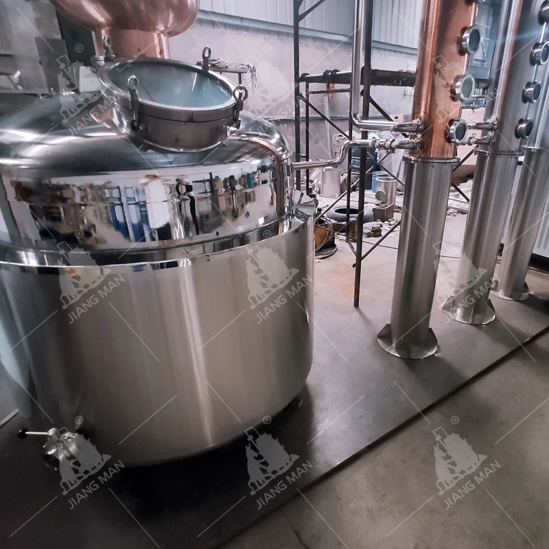 1000 Gallon Double Jacked Alcohol Distiller Copper Column Stainless Steel Boiler Whiskey Brandy Gin Making Machine