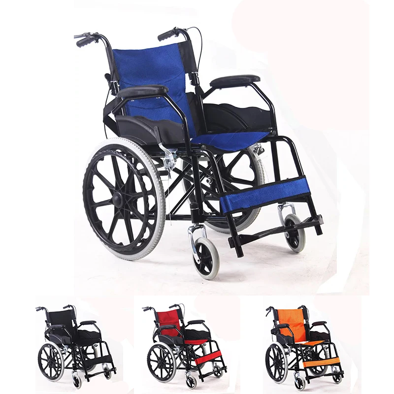 High Back Lightweight black oxford manual wheelchair Manual Folding Wheelchair