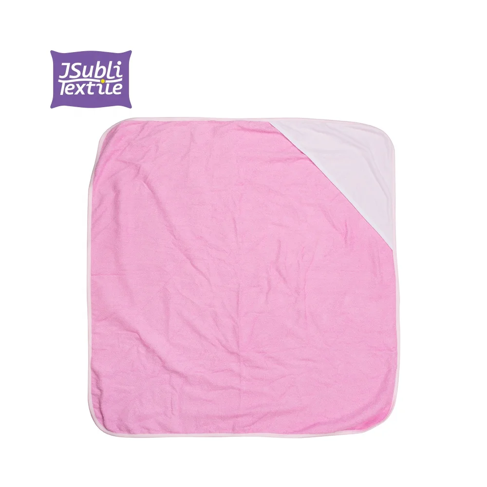 
80*80CM China GuangZhou Manufacturer custom printed Microfiber Fabric Sublimation 100% Cotton Rose Red Hooded Kids Baby Towels 