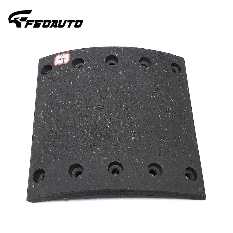 19094 truck brake shoe lining kits 10 holes brake lining 19094 for truck trailer BPW DAF