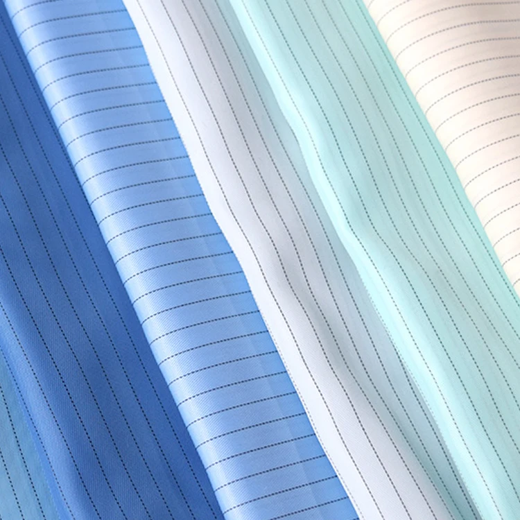 Polyester Mesh Strip Grid Carbon Cloth Anti static Cnductive Cleanroom Textile Clean room Cloth Antistatic ESD Fabric