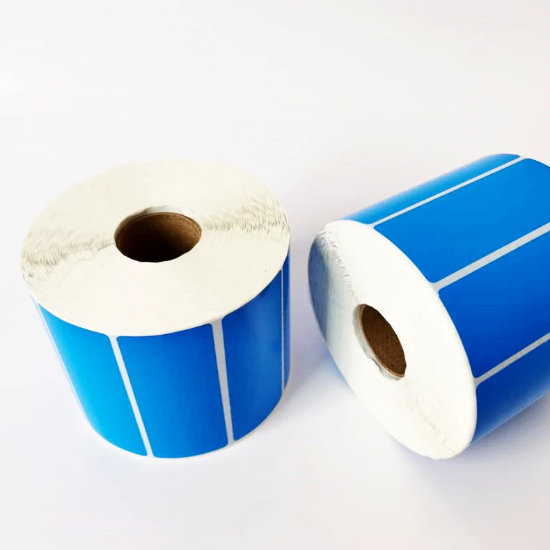 Custom  Roll Direct Thermal 4x6 Labels 100x150 Shipping Labels Printer Blue Color Thermal Stickers